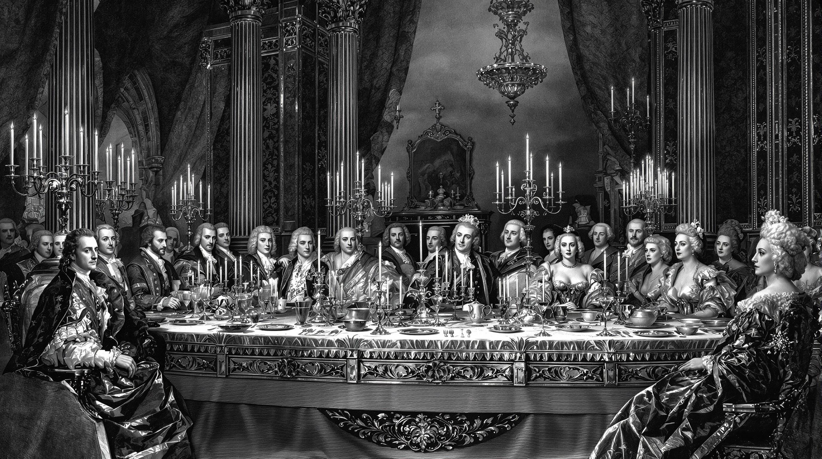 Grande tablée à la cour d’Angleterre, XVIIIᵉ s.