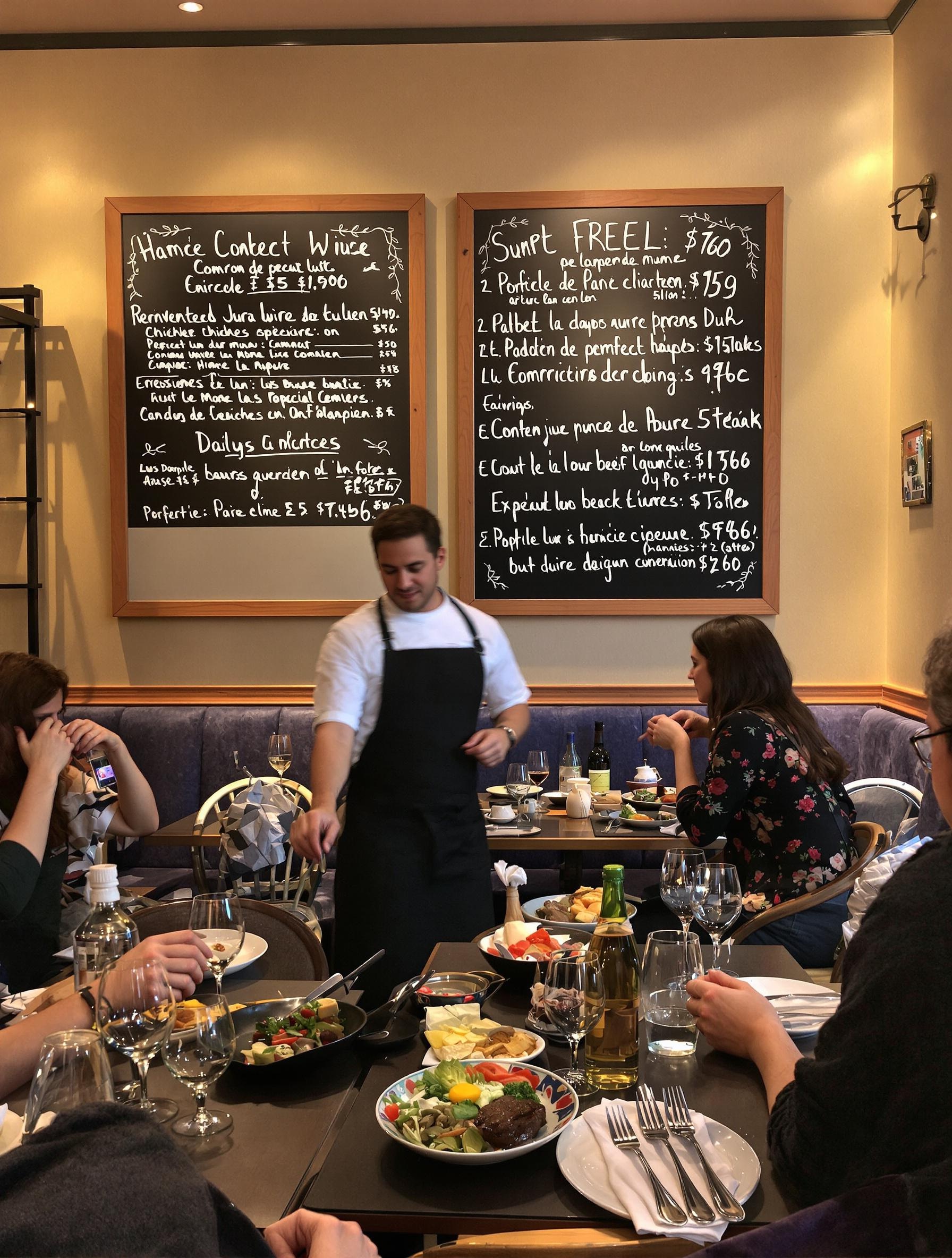 Ambiance bistrot chic et ardoise du jour Grain de Sel Dole